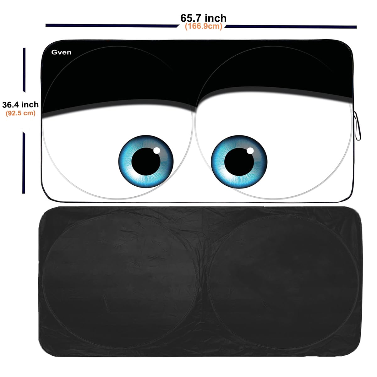 Gven Windshield Sun Shade 2025 Windshield Cover Sun Shade Automotive Interior Sun Protection Front Windshield Car Eyes Sun Visor