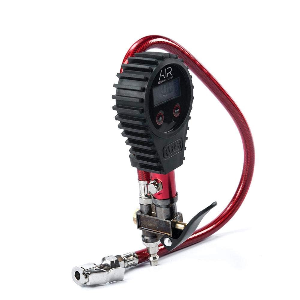 ARB Digital Tire Pressure Gauge ARB601, 25-75 PSI, Metal, Braided Hose, Inflator/Deflator, Factory Color
