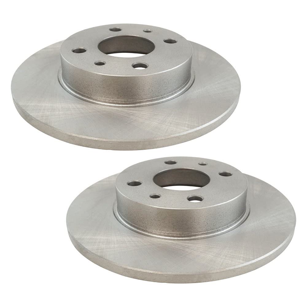 Trq Rear Brake Rotors Set Solid Compatible With 2012-2019 Fiat 500