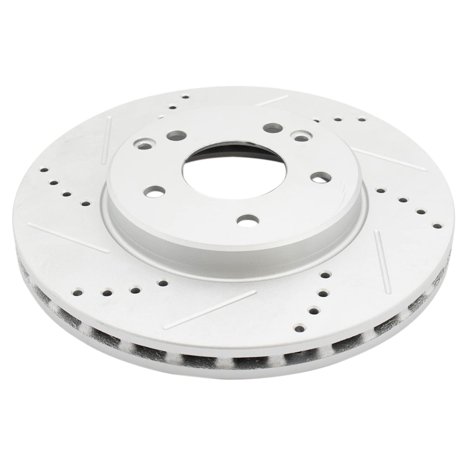 Trq Front Performance Brake Rotors Set Premium G-Coated Compatible With 2002-2005 Mercedes-Benz C230 2001-2005 C240