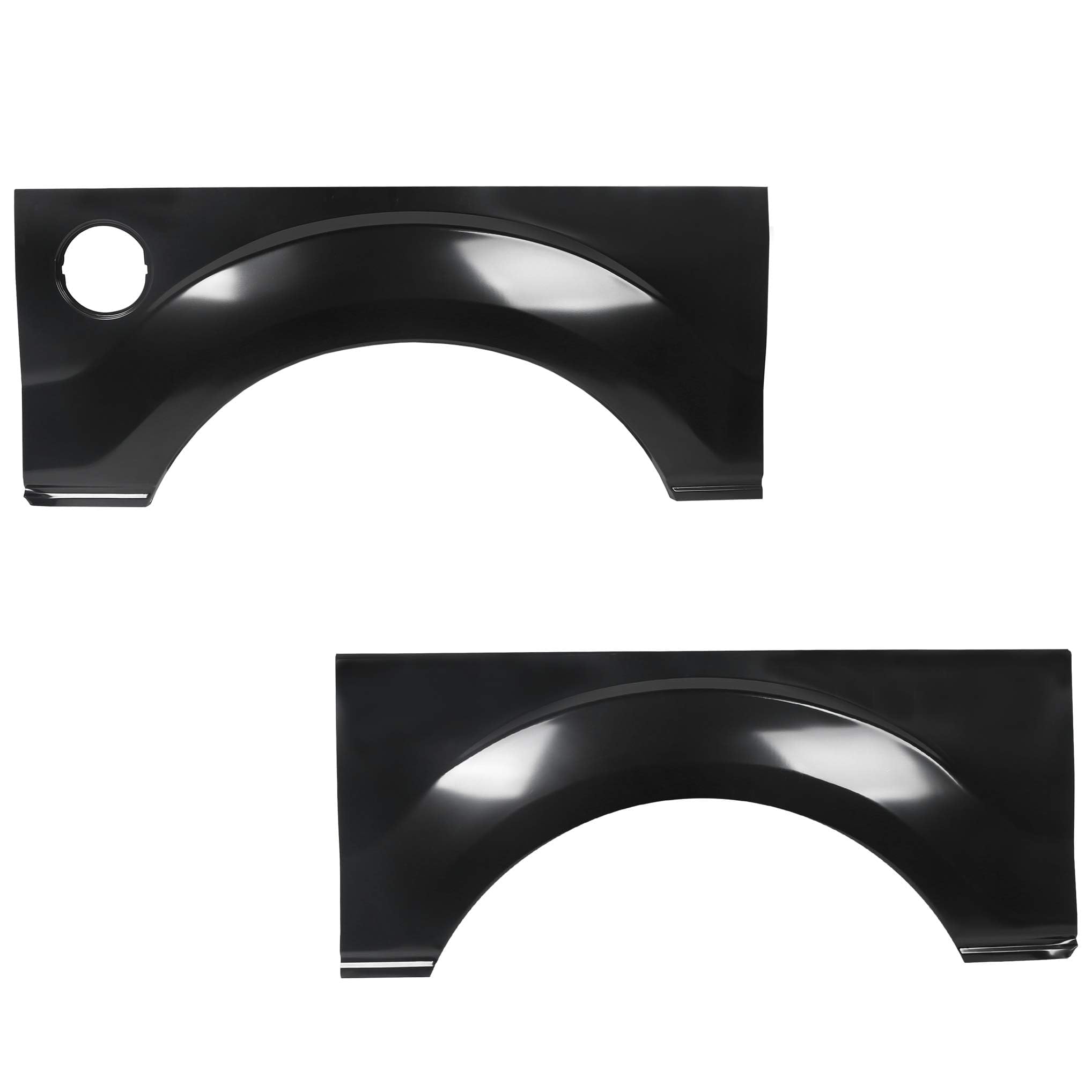 HECASA Bed Wheel Arch Rust Repair Panel for 2009-2014 Ford F-150, Steel, Black, Model MO-192, Rear Upper Quarter Patch, Driver & Passenger Side