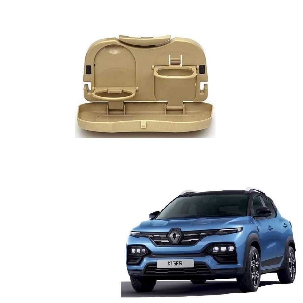 Stylish Foldable Compact Car Back Seat Tray for Food/Drinks/Cup/Bottle Holder Universal Pack of 1 Suitable for Renault Kiger