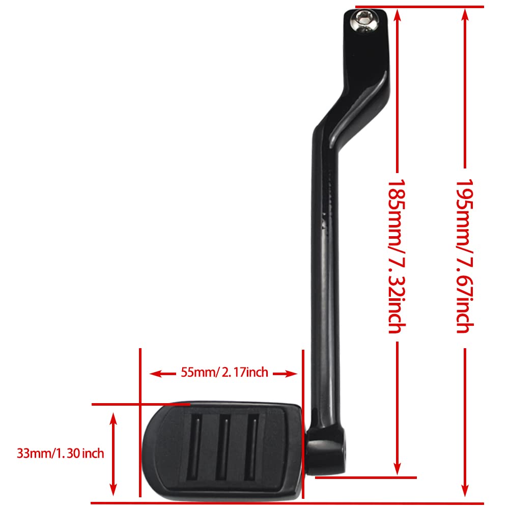 Wowtk Heel Shift Lever,Rear Shift Lever W/Shifter Peg For Harley 1986-2017 Fl Softail, 1988-2024 Touring Road Glide Electra Glide Road King Street Glide And 2008-2024 Trike Models,Black