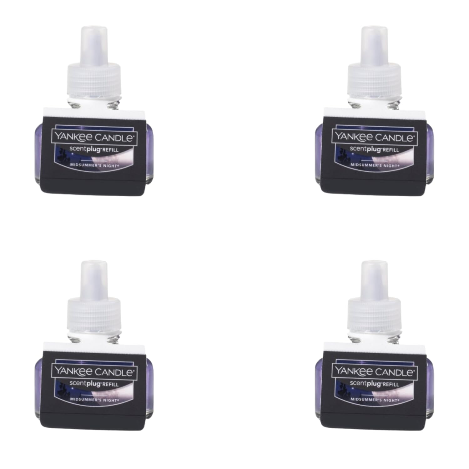Yankee Candle Scent Plug Refill, Midsummer Night (Pack Of 4)