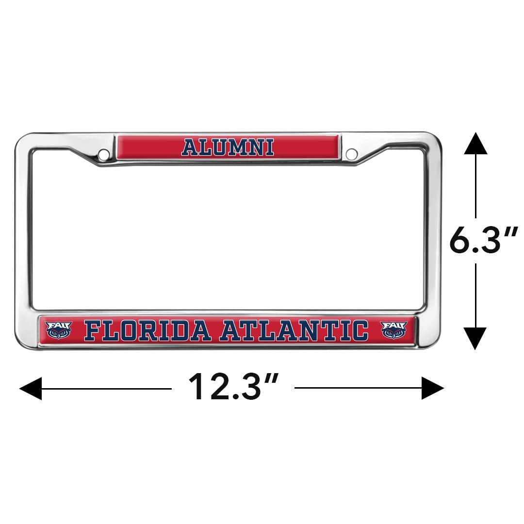 Florida Atlantic Alumni Logo Full Size Standard License Plate Metal Frame