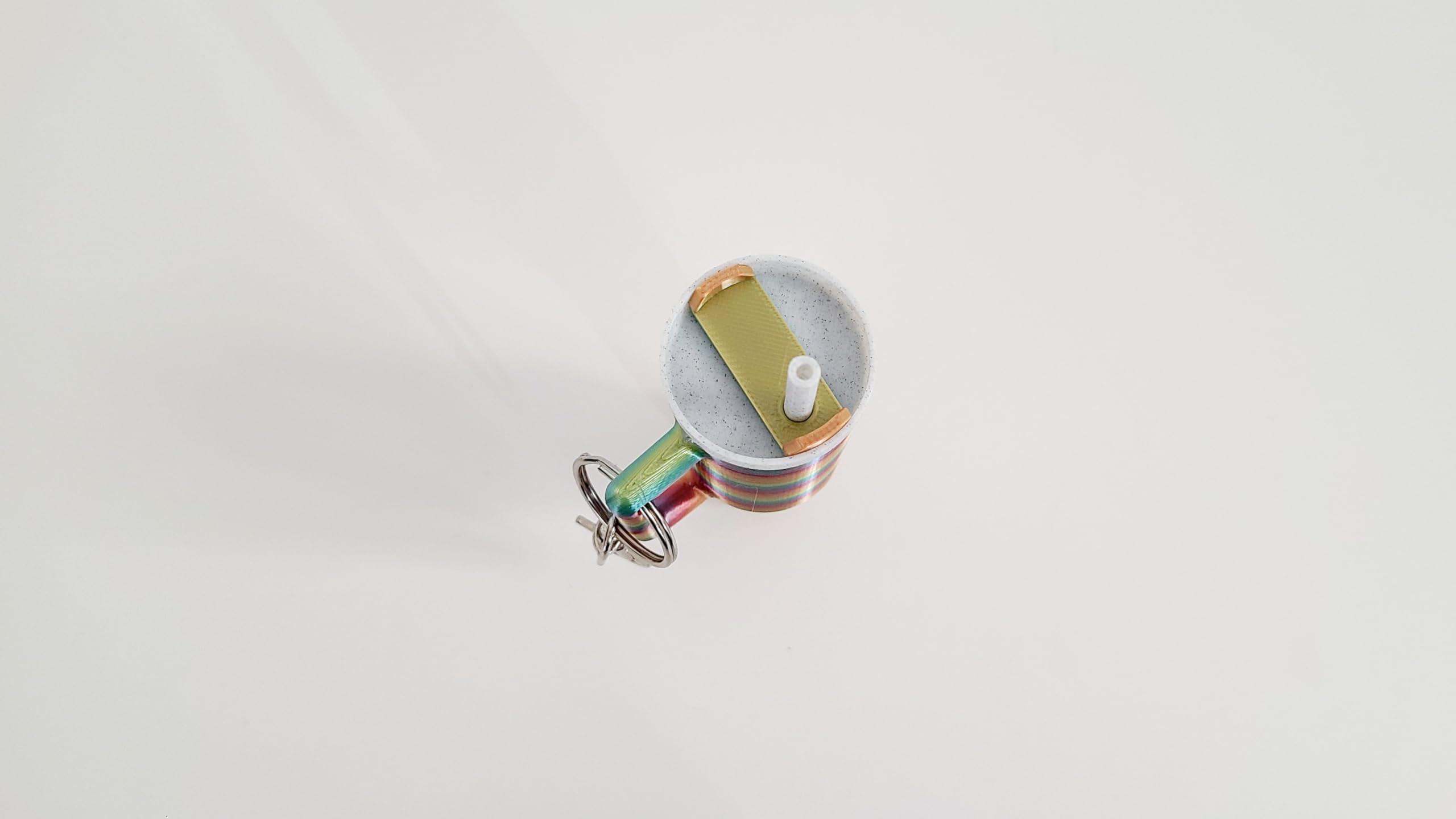 Miniature Tumbler Replica Keychain - 3D Printed Desk Accessory Home Decor (3 Pack: Rainbow)