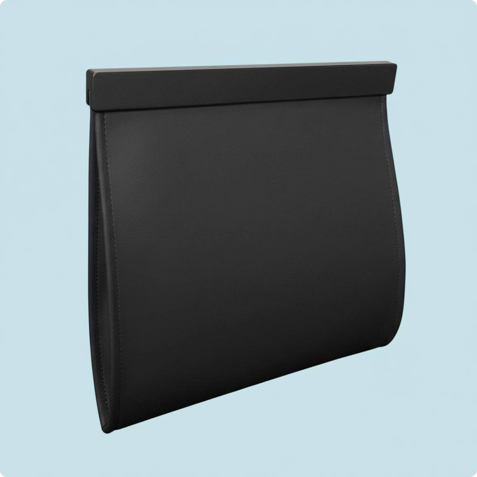 ZELPHORA Foldable Car Trash Bin Easy to Store Rear Seat Trash Bin Hanging Design OpenTop Garbage Bag Black
