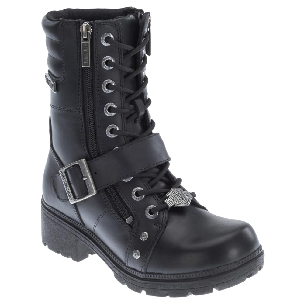 HARLEY-DAVIDSON Women's Talley Ridge Motorcycle Boot, Black, Size 8.5 M US - Stylish & Durable Footwear for Riders