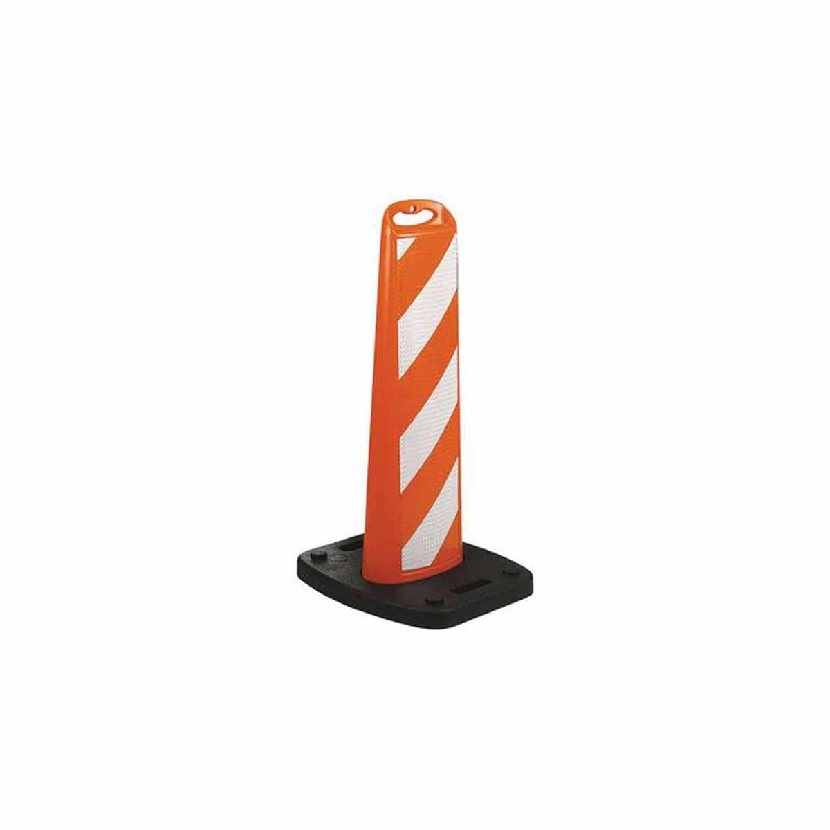 Cortina TrailBlazer Vertical Panel with High Intensity Prismatic Striped Sheeting on both sides, 03-760-HI, 40, Orange