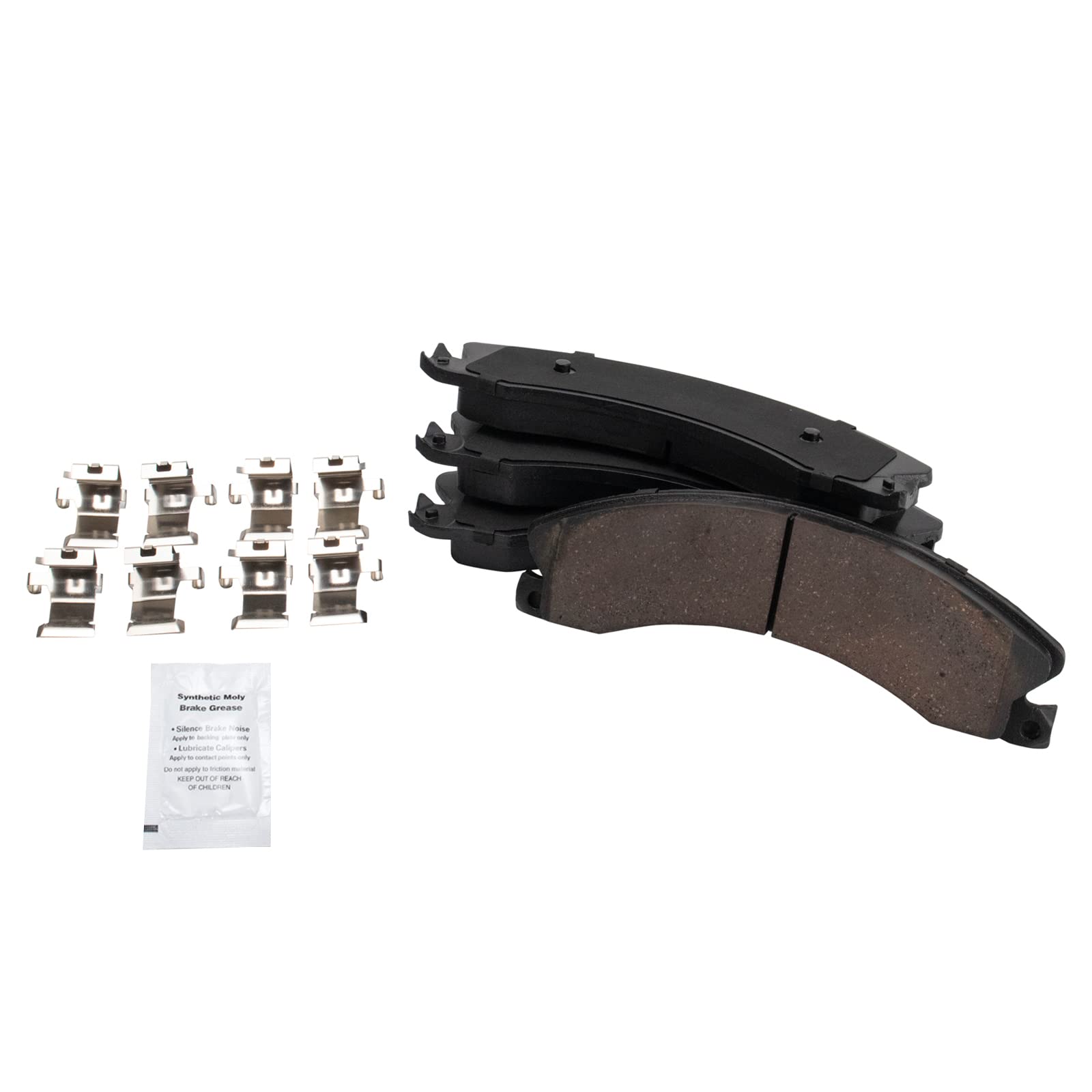 Trq Rear Brake Pad & Rotor Kit Brake Pads Brake Rotor Parking Brake Shoe Set Ceramic Compatible With 2013-2017 Chevrolet Silvera