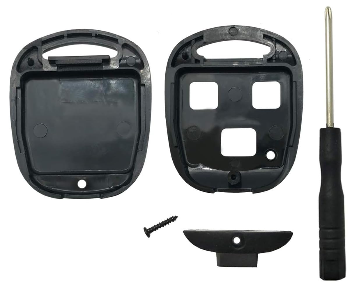 Horande Key Fob Case Shell for Lexus ES GS GX LS LX RX SC - Black+Blue, Model LE15, Size S, Keyless Entry Cover