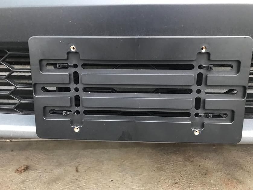 EACCESSORIES EA License Plate Tag Holder Mount for Honda, Black ABS Plastic, Standard Size (6" x 12") with Screws & Bolts