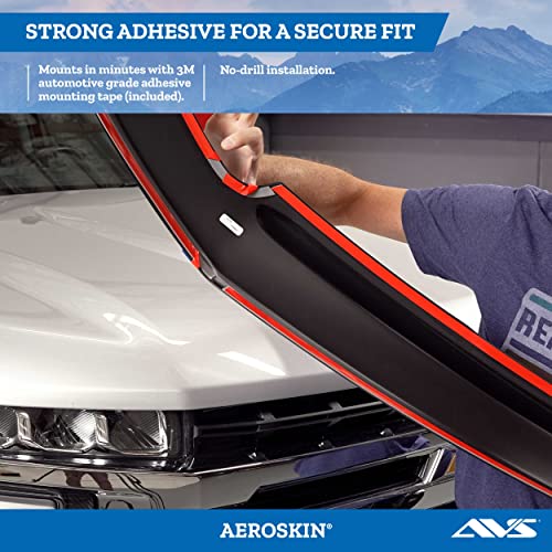 Auto Ventshade [Avs] Aeroskin Hood Protector | 2009 - 2018 Ram 1500, 2019 - 2023 Ram 1500 Classic Body (Excludes Sport/Rebel Models), Low Profile/Flush - Chrome | 622004