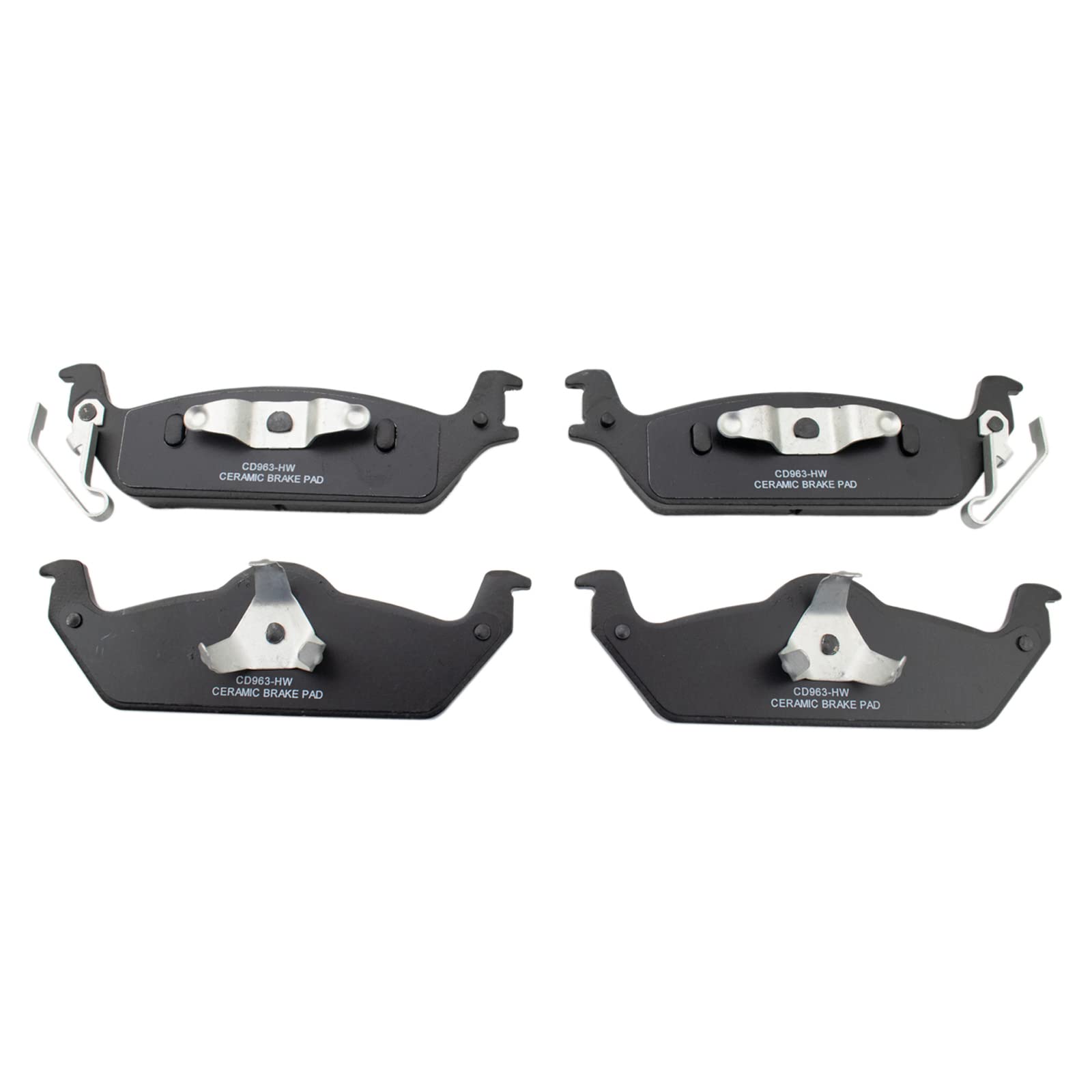 TRQ Rear Brake Pads Ceramic Compatible with 2002-2004 Dodge Dakota