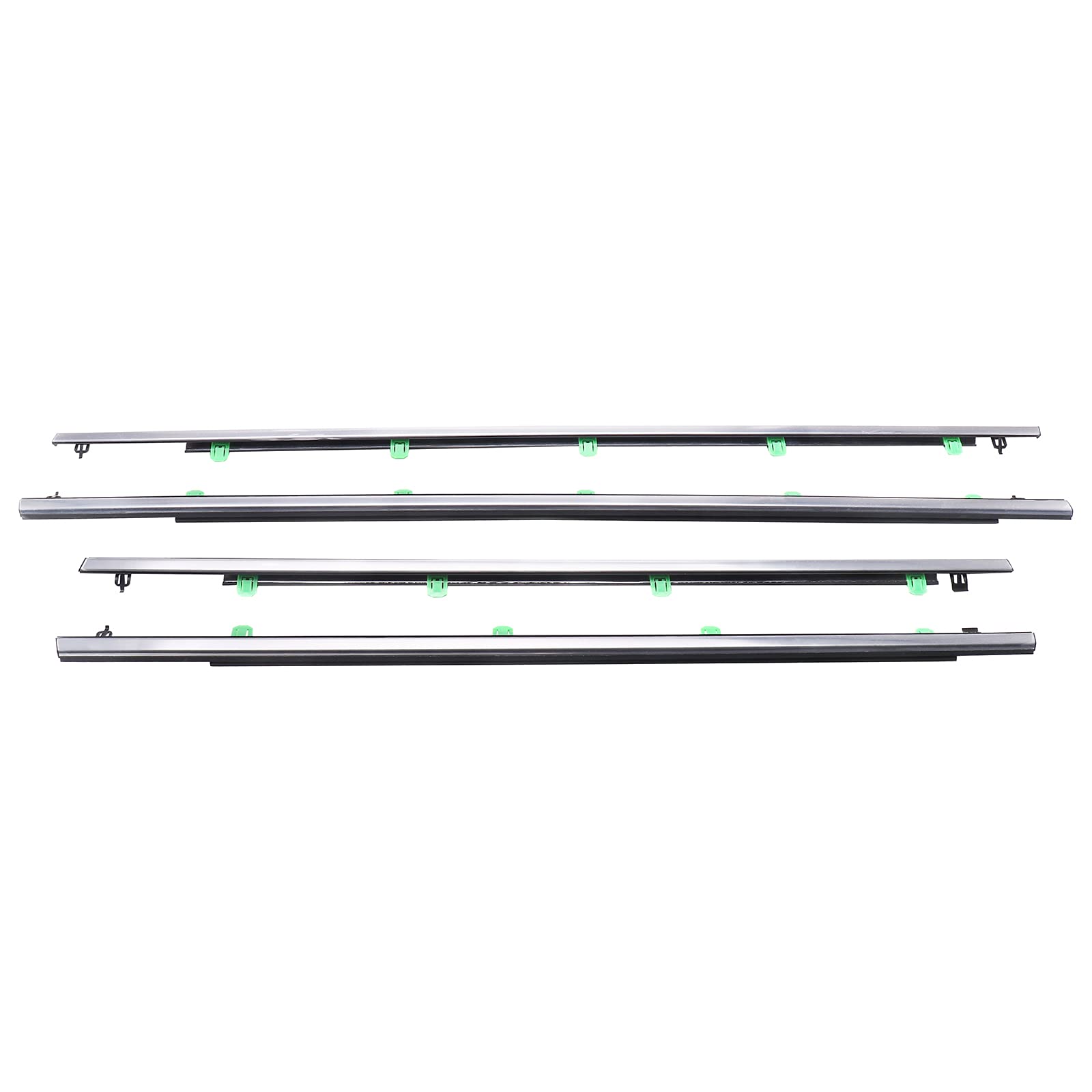 MotorFansClub 4PCS Weatherstrip Window Sealing Fit for Honda CR-V CRV 2007 2008 2009 2010 2011 Car Window Sealing Strip Chrome D