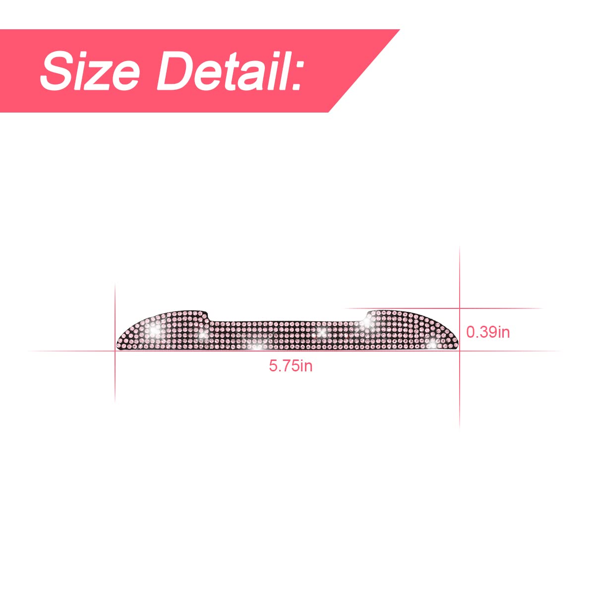 Blau Grun 4Pcs Bling Car Rear View Mirror Anti-Scratch Stickers Protector, Rhinestone Auto Door Handle Edge Guards, Crystal Anti