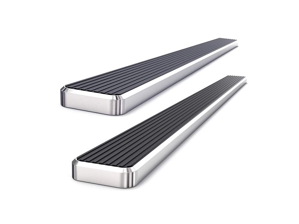 APS Running Boards (Nerf Bars Side Steps Step Bars) Compatible with Chevy Colorado GMC Canyon 2015-2025 Extended Cab (Silver 5in