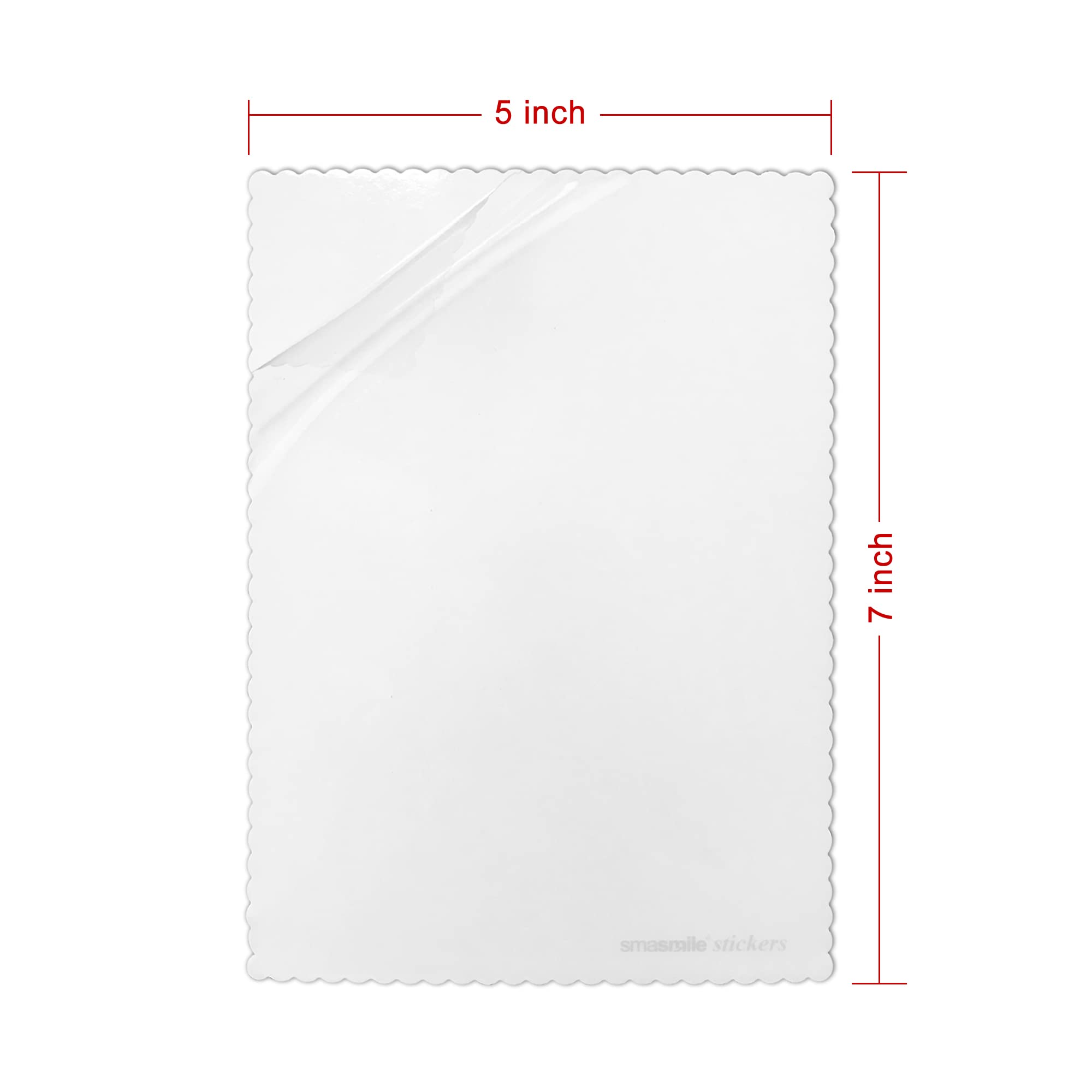 SMASMILE Windshield Sticker Applicator 5 Pack, 5"x7", Transparent PVC, Easy Application & Removal, Model SS-3JDT01