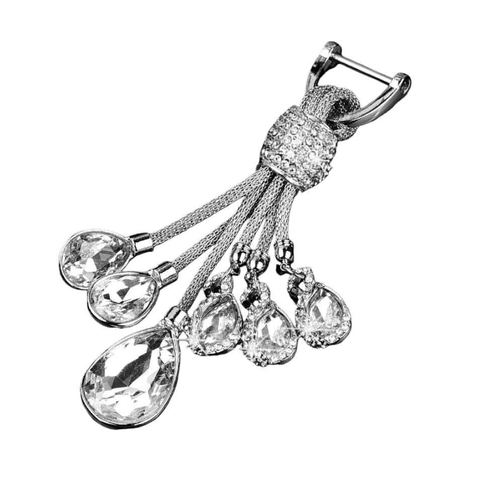 YJWEXXEN Car Key Keychain, Bling Key Fob Holder Loop Keychains for Women Girls with Crystal Rhinestones