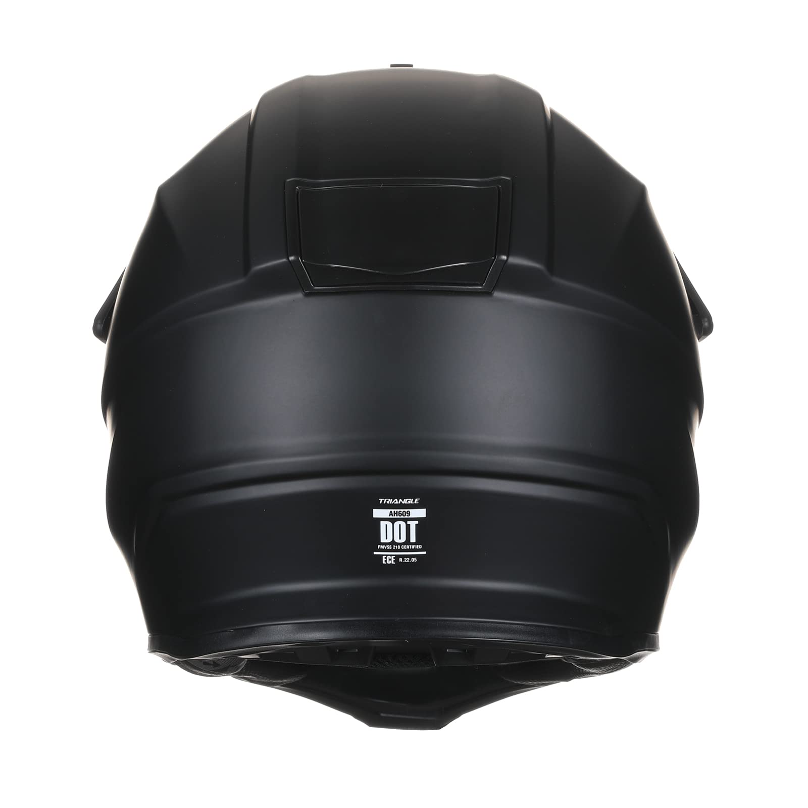TRIANGLE Dual Sport Motorcycle Helmet, Full Face, Large, Matte Black, ABS, Model AH609, DOT Approved, with Internal Sunshield
