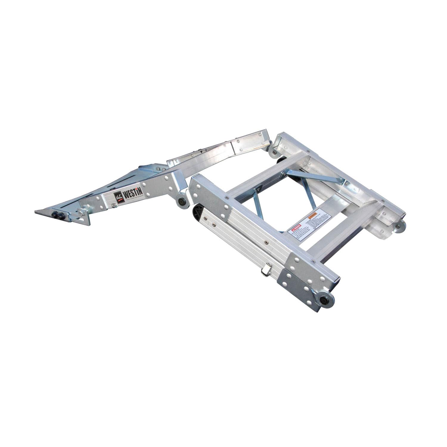 Westin Tailgate Ladder - 38in Aluminum, Natural Finish, Model 10-3000, Versatile for Various Applications