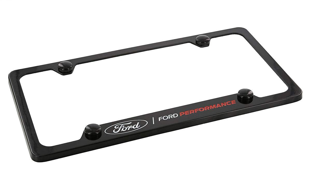 License Frame Inc. Ford Performance Wordmark Black Coated Metal License Plate Frame Holder