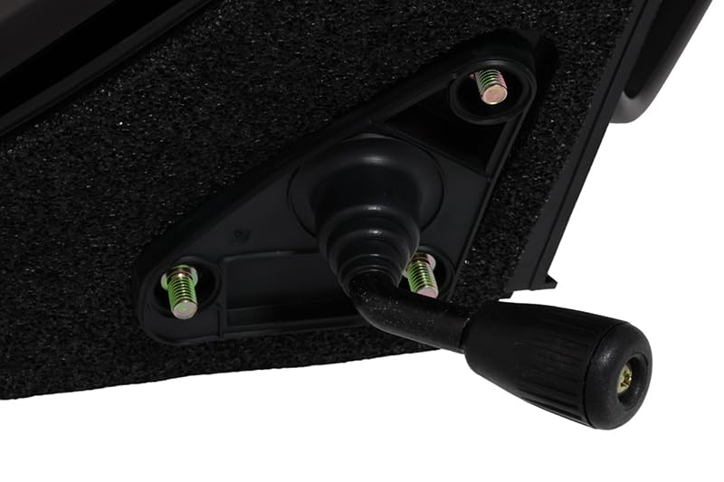 Gold Shrine Manual Remote Side View Mirror, Passenger Right, Black, Glass for Honda Civic Coupe/Hatchback 1996-2000