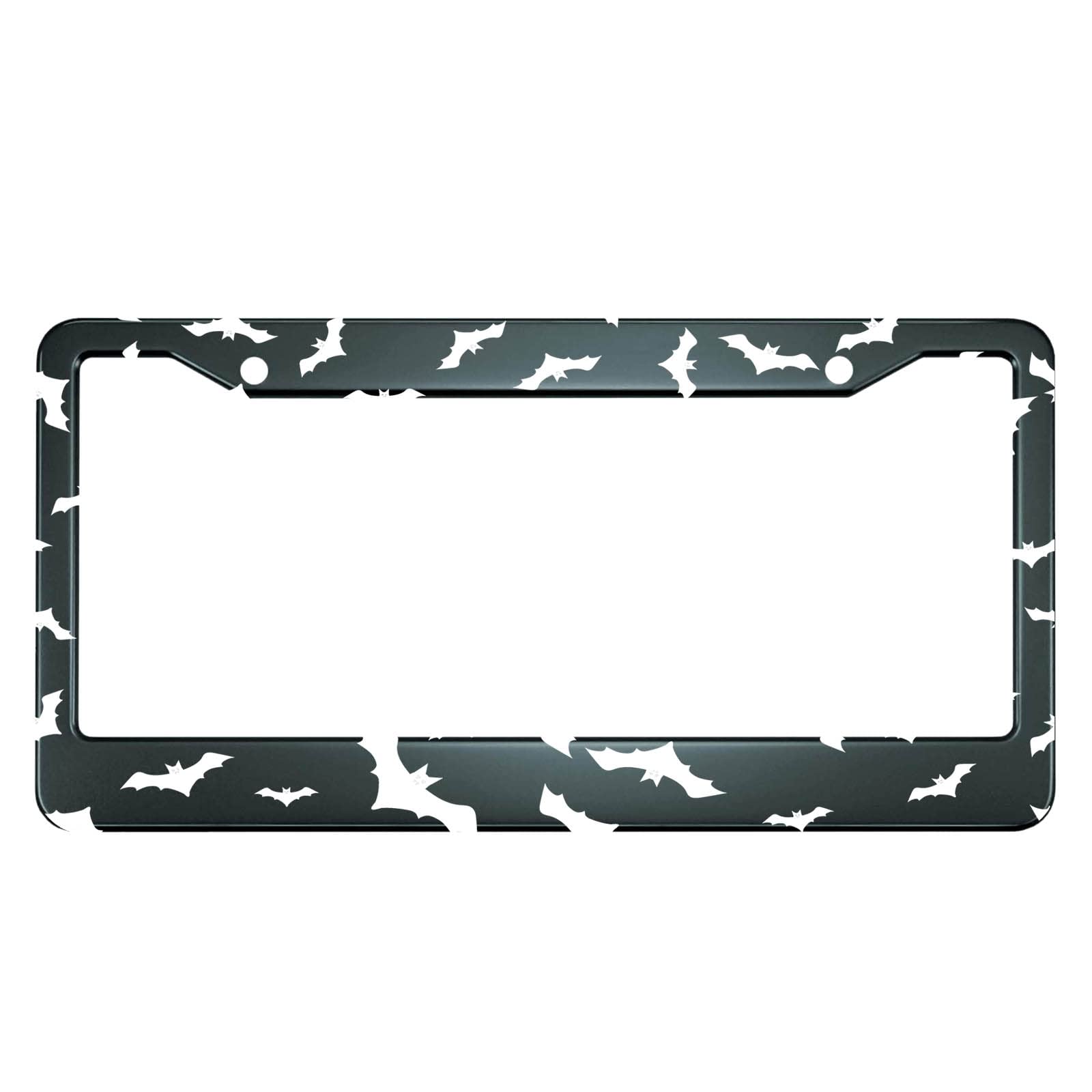Hosnye Soaring Bats License Plate Frame Decoration On Halloween Metal License Plate Cover Front Plates Frames Car Tag Frame For 