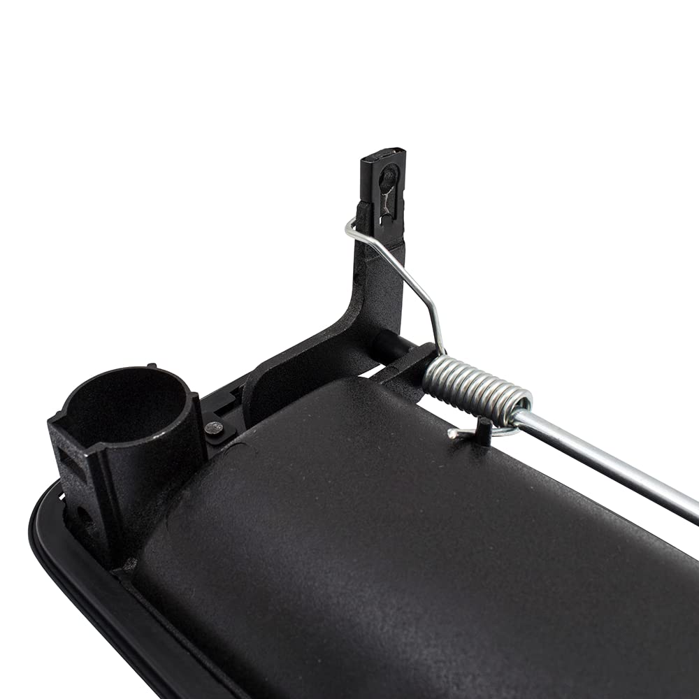 Autoandart Brock Replacement Driver & Passenger Side Front Outside Textured Black Metal Door Handle & Base Compatible With 1995-