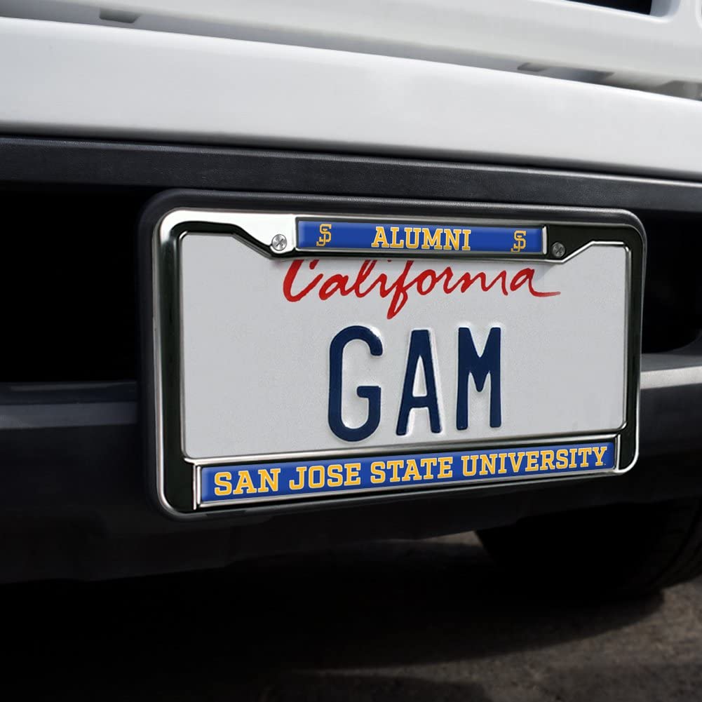 GRAPHICS & MORE San Jose State Alumni License Plate Frame - Full Size Metal, One Size, San Jose State Color