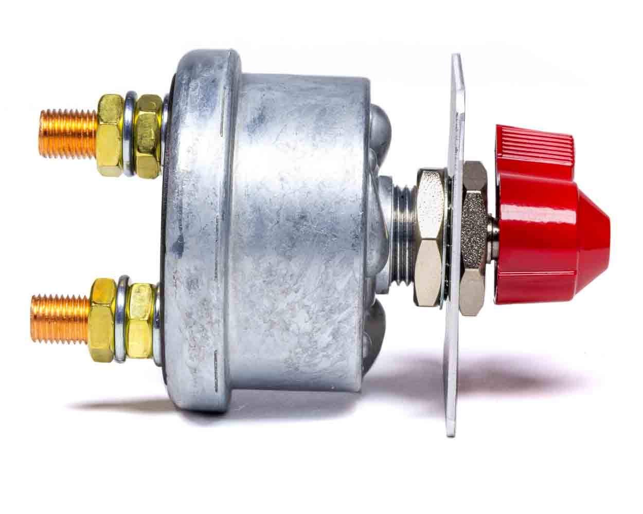 QuickCar Racing Products 55-010 Red 2-1/2'' High x 2-1/2'' Wide Handle Battery Master Disconnect Switch with Black Mounting Pane