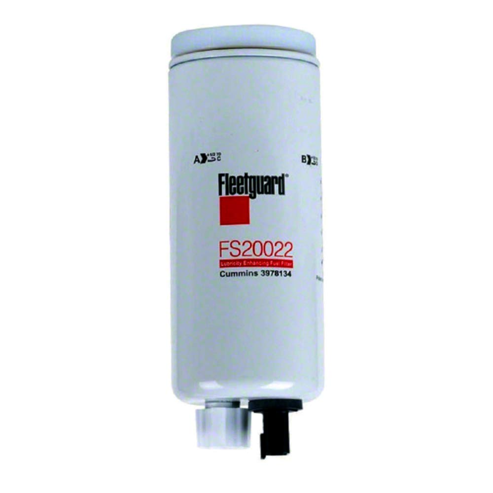 Fleetguard FS20022 Spin-On Fuel/Water Separator For Cummins 3978134, Slow Release Lubricity Enhancing Additive, 96% Efficiency,