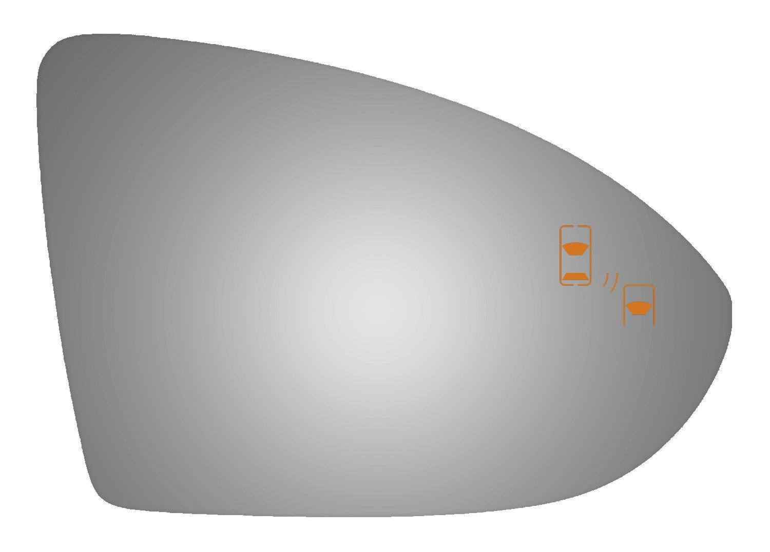 Burco 5617B Passenger Side Mirror Glass w/Blind Spot for Volkswagen Golf, GTI