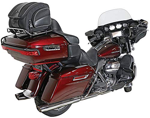 Nelson-Rigg Weekender Backrest/Sissy Bar Rack Bag - Black/Grey, One Size, NR-215, Ultramax Fabric for Harley, Indian, Yamaha & Suzuki Motorcycles