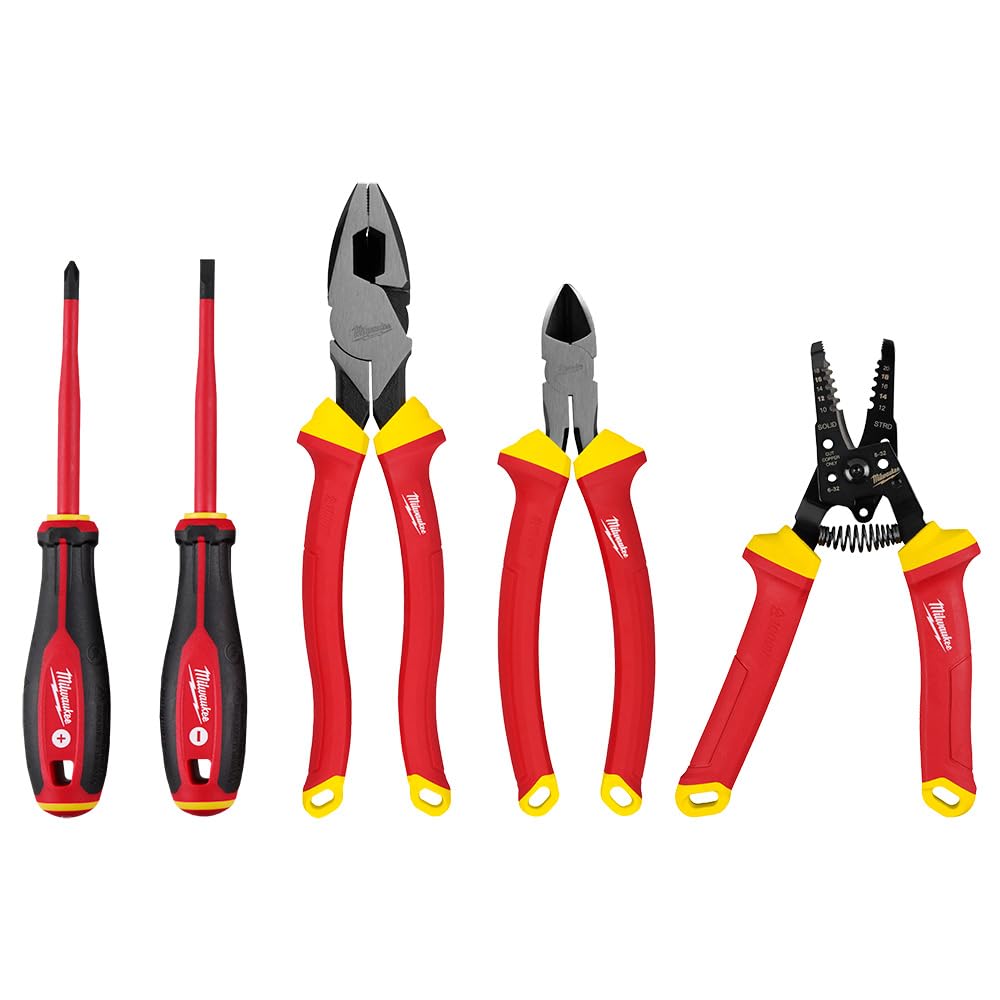 Milwaukee 5PCS Insulated Screwdriver and Pliers Kit 1000V 48-22-2215