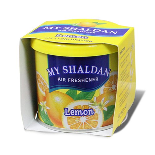 Pack Of 12 My Shaldan Japanese Car Cup-Holder Natural Air Freshener Cans (Lemon Scented)