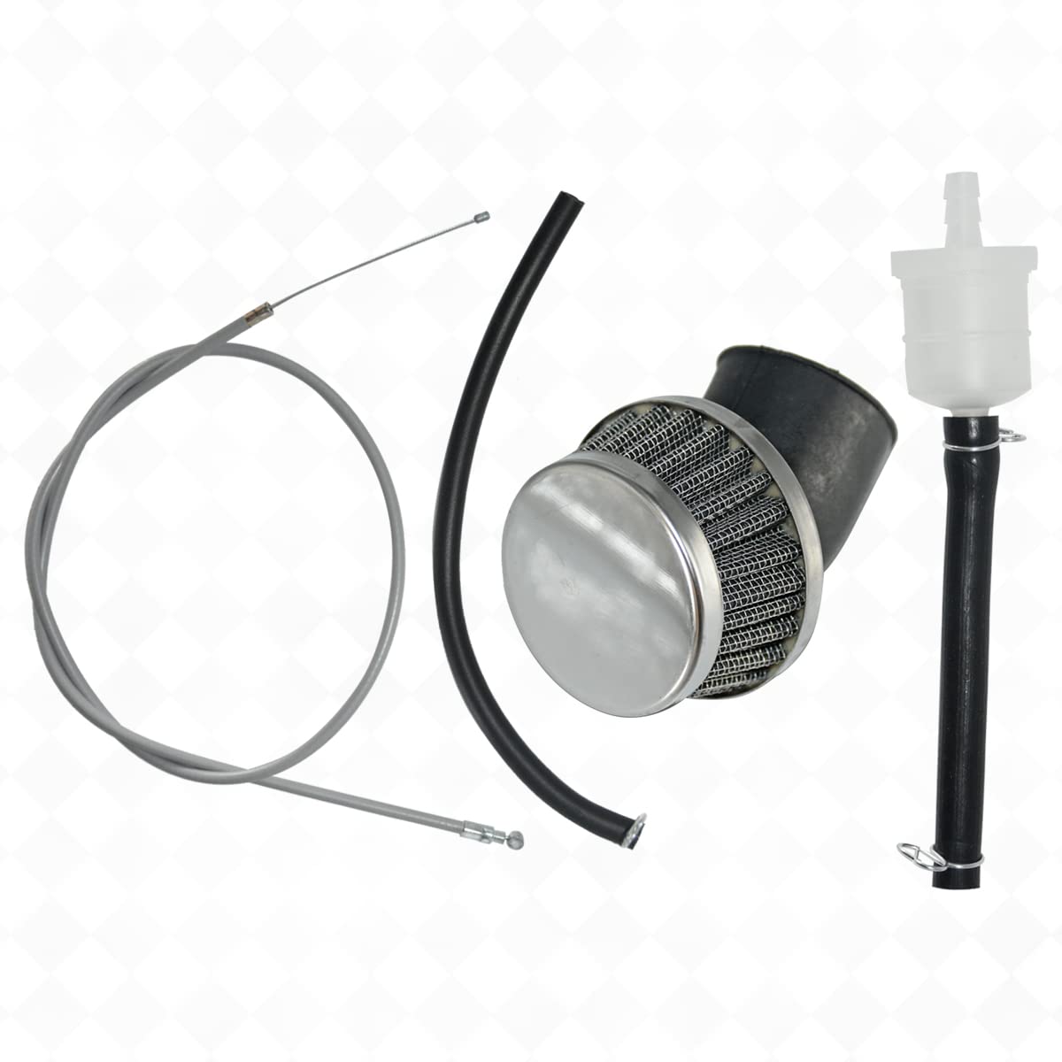 ENGICARB Honda CT70 Carburetor with Throttle Cable & Air Filter - Metal, Fits 1969-1977 Trail Bike