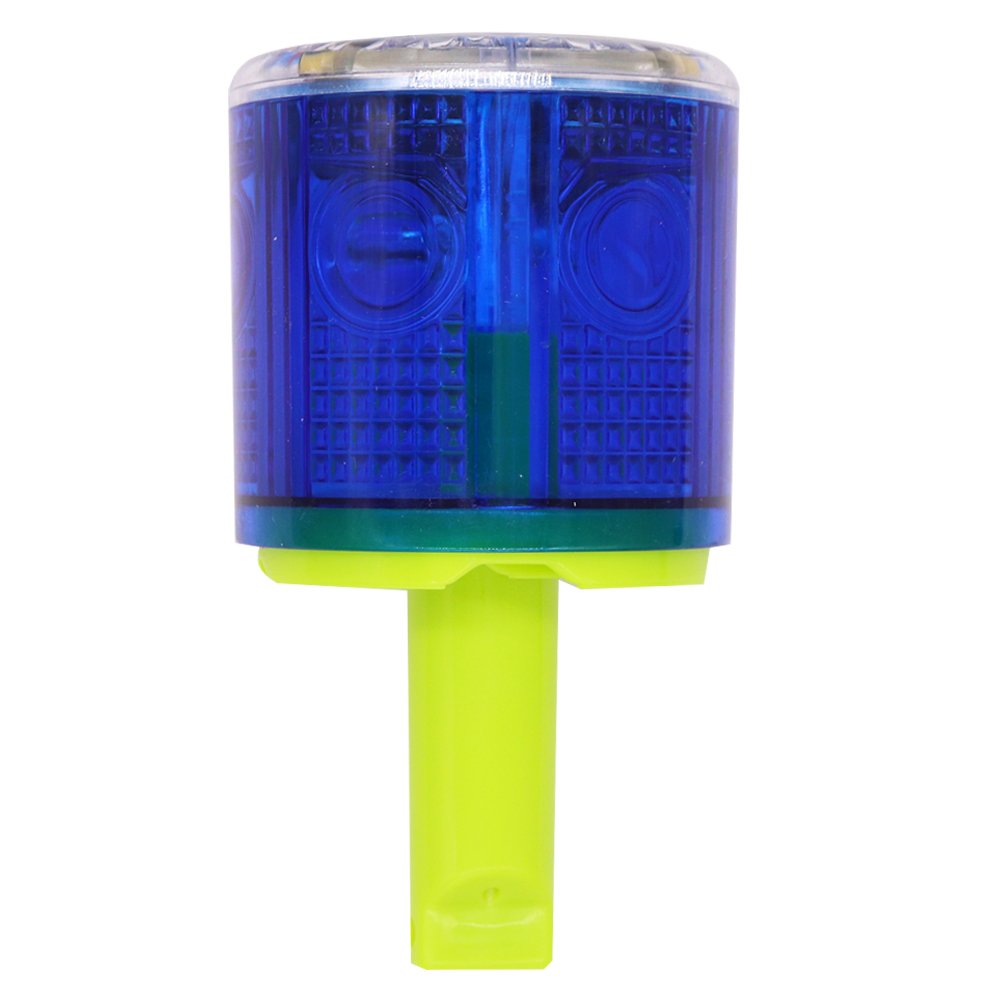 Aolyty Solar Strobe Warning Light 360 Degree Single Column Super Bright Waterproof IP48 for Construction Traffic Dock Marine Lig