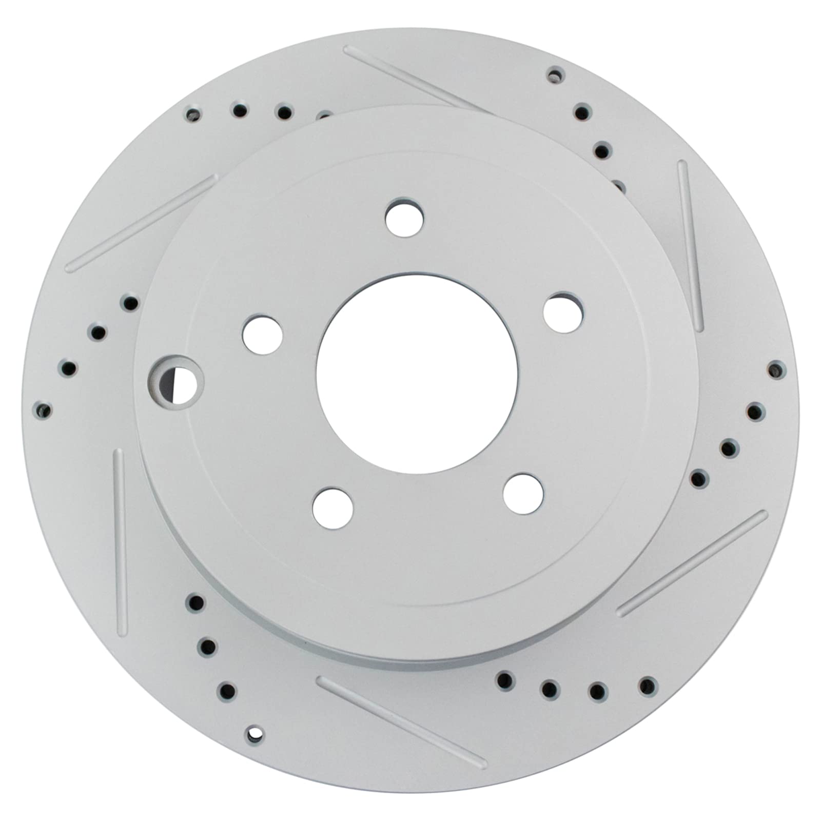 Trq Rear Performance Brake Rotors Set Vented Premium G-Coated Cross Drilled & Slotted Compatible With 2007-2010 Ford Edge Lincol