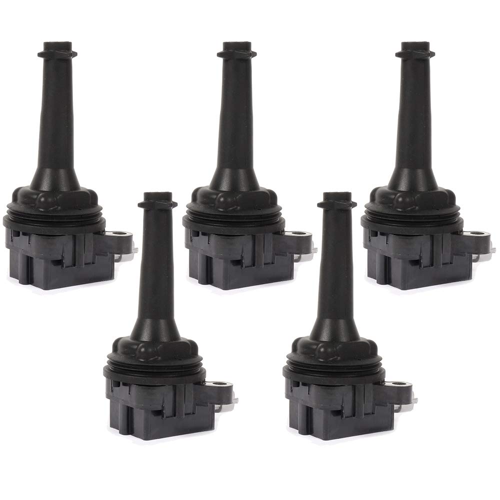 ECCPP Ignition Coil Pack of 5 UF517,for Volvo XC70 2.0L 2016,for Volvo V70 2.5L 2004-2007,for Volvo V70 2.4L 2005-2006,for Volvo