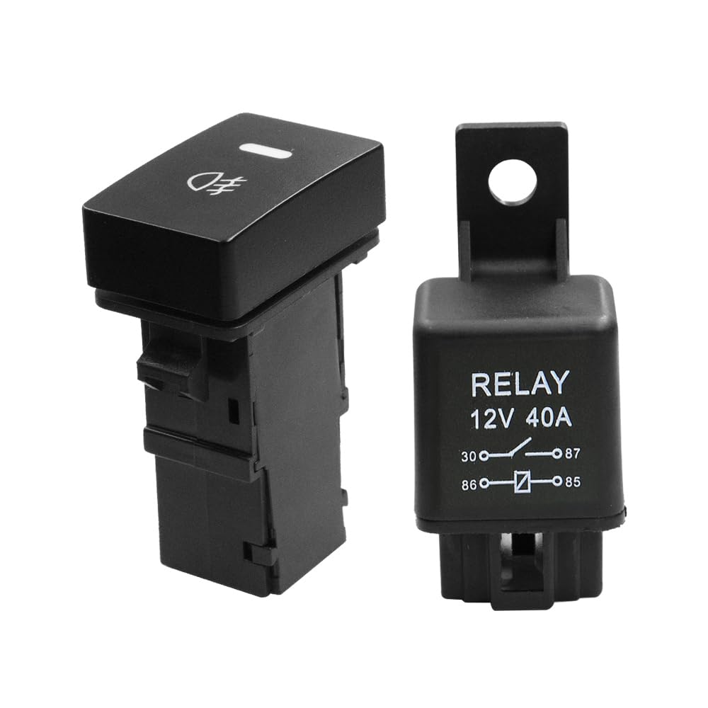 HUIQIAODS H11 Fog Light Wiring Harness with 40A Relay & Switch, Rubber, Fog Light Wire