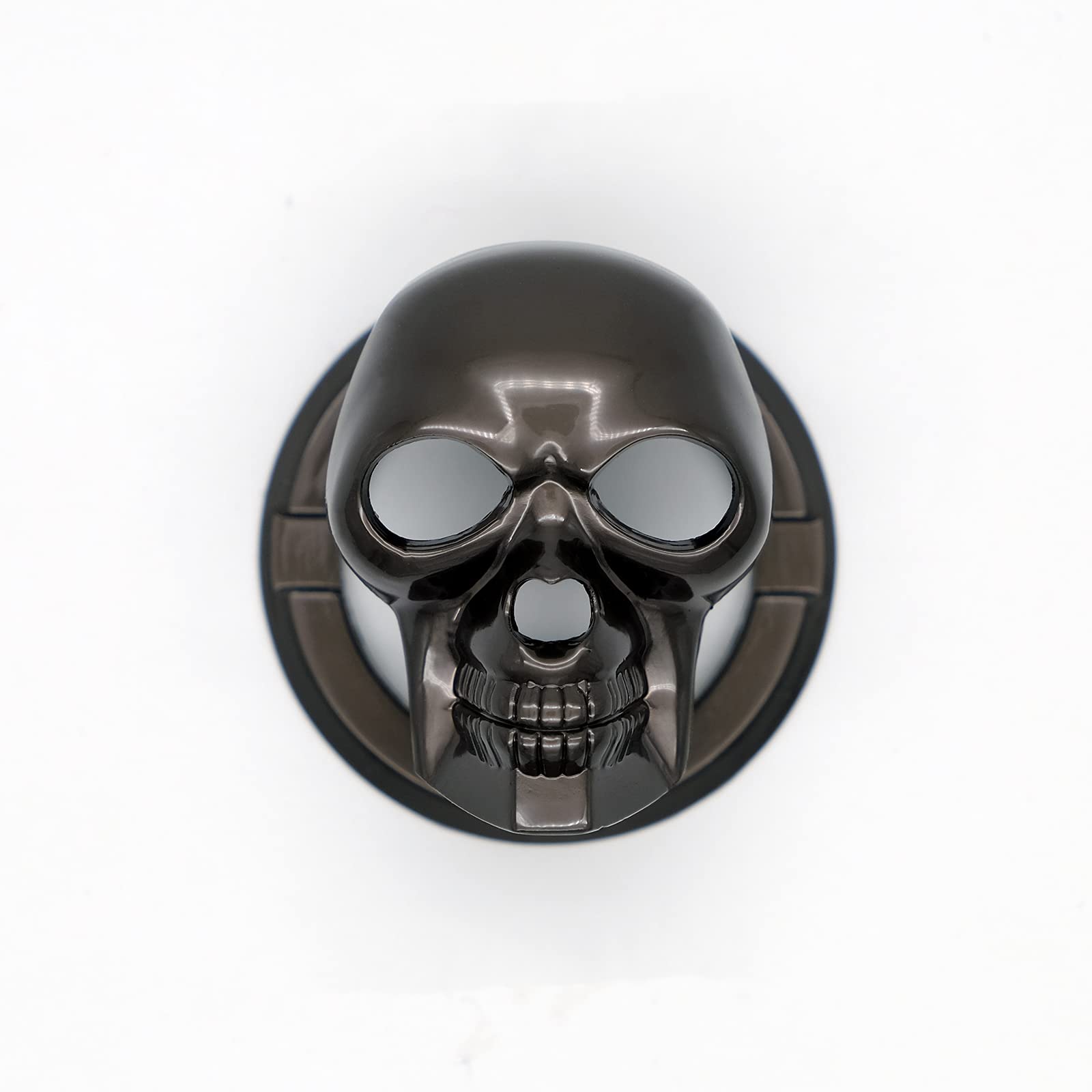 DUNGGLE Car Start Stop Button Cover Skull Design, Zinc Alloy, Black, Model S-B, Anti-Scratch Ignition Protection Accessory