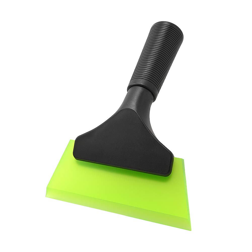 FOSHIO Small Squeegee with 5 Inch Dark Blue & Green Rubber Blade Mini Wiper Window Tinting Tools for Mirror Glass Window Cleaner