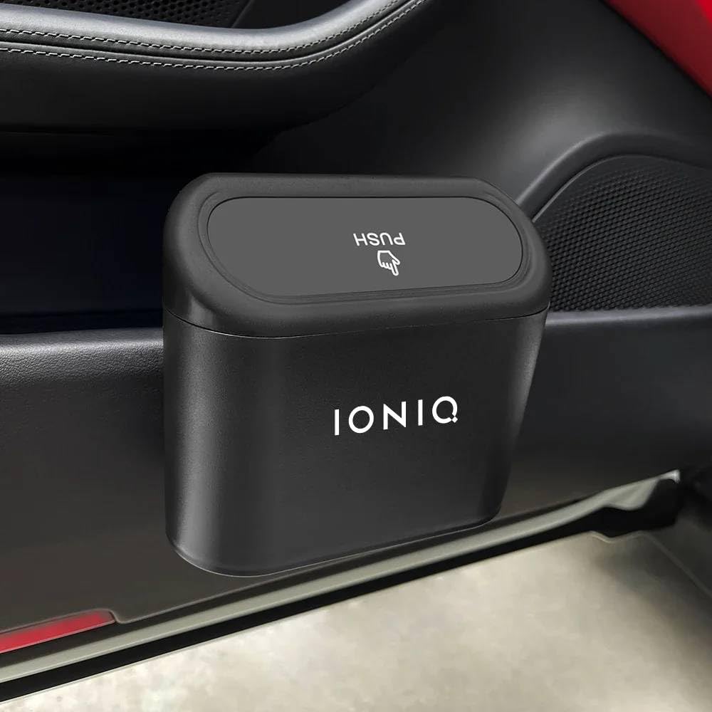 Mann MartCar Trash Can for Hyundai IONIQ 5, 6 & 7  Hanging Garbage Bin with Dust Case for Clean Interior Auto Storage