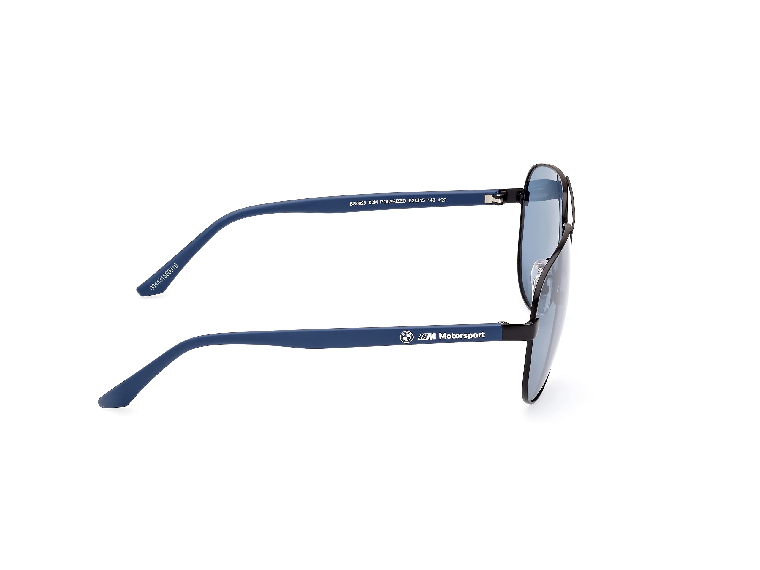 BMW MOTORSPORT Men's Sunglasses BS0028, Matte Black, Metal, Size 62