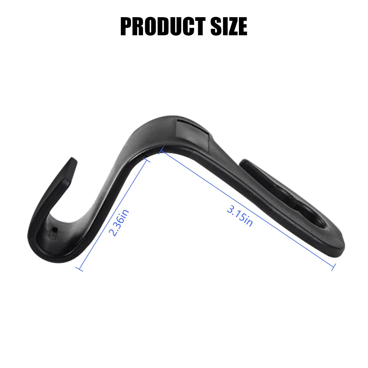 Mandark 2PCS Car Seat Hooks - Cute Bow Vehicle Hooks for Purses & Bags, Universal for SUV, Sedan, Truck (Black/Polka Dot)