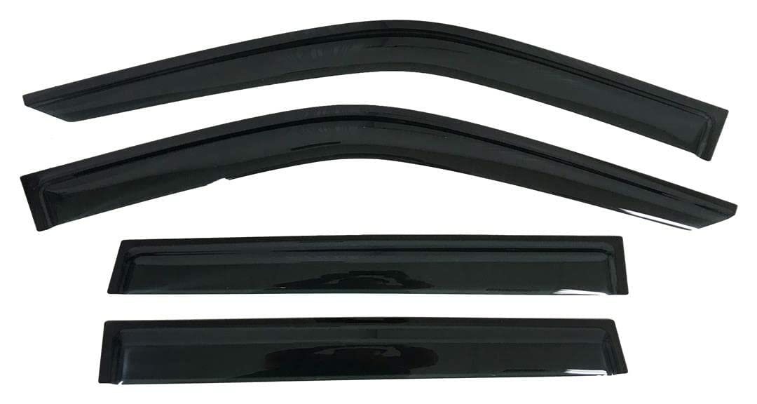 Trailfx Rain Guard Tape On Window Vent Visors Acrylic With A Smoke Tint 4 Piece Compatible With Ford Expedition 18-Up - 4812H