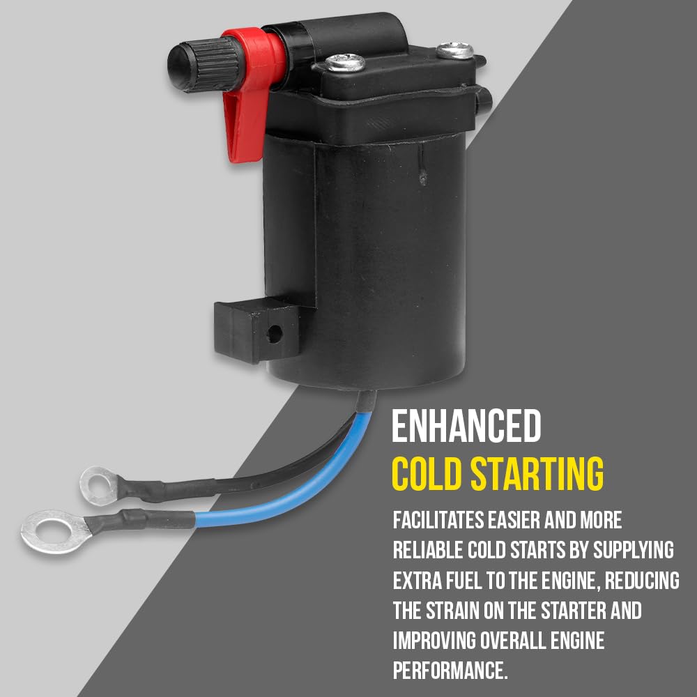 Fasworx Fuel Primer Choke Solenoid Valve Compatible With Omc Johnson Evinrude 9.9-300 Hp 1980-2005 Outboard 5007356 5828665 3979
