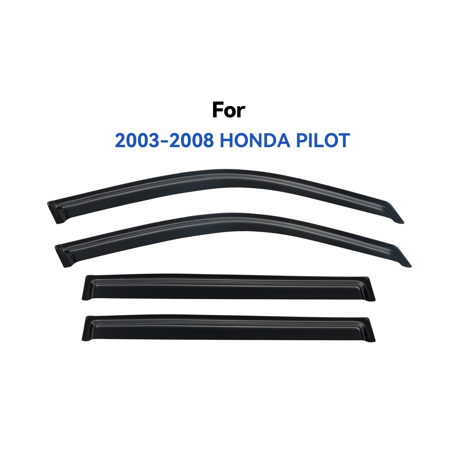Window Visors Rain Guards Shield for 2003-2008 Honda Pilot, Out-Channel Window Vent Wind Deflectors Visors Shades for 03-08 Pilo