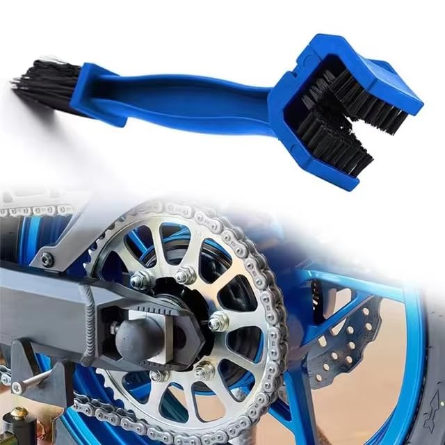 Asryd Bike Chain Cleaning Brush With Soft, Long Bristles  Perfect For Quick Cycle And Motorcycle Chain Cleaning (Blue)